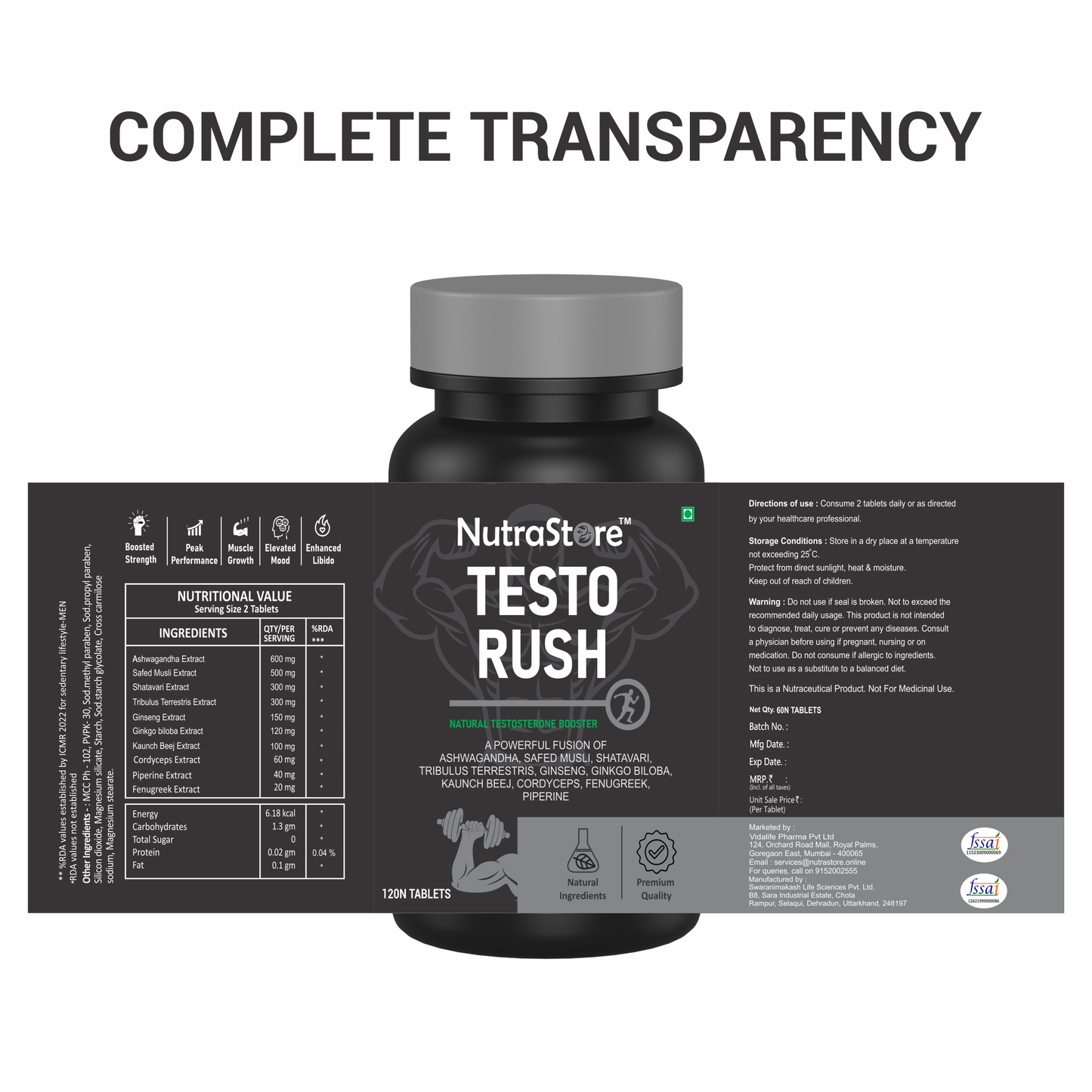 NutraStore Testo Rush is a natural testosterone supplement that drives strength and performance and made for man who refuse to slow down.
