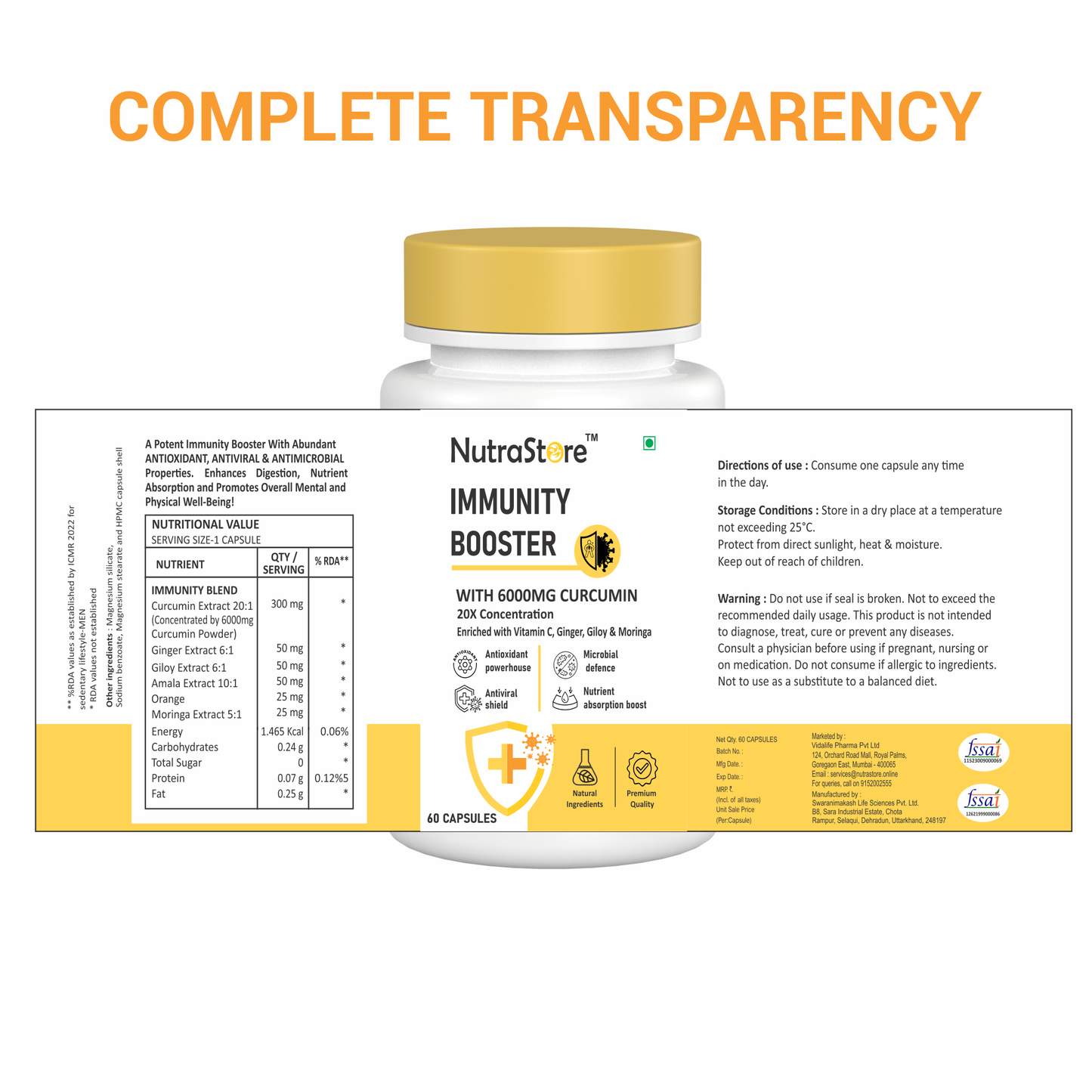 NutraStore Immunity Booster is a natural immunity booster which helps with cough, cold, seasonal sickness and sinus headache.