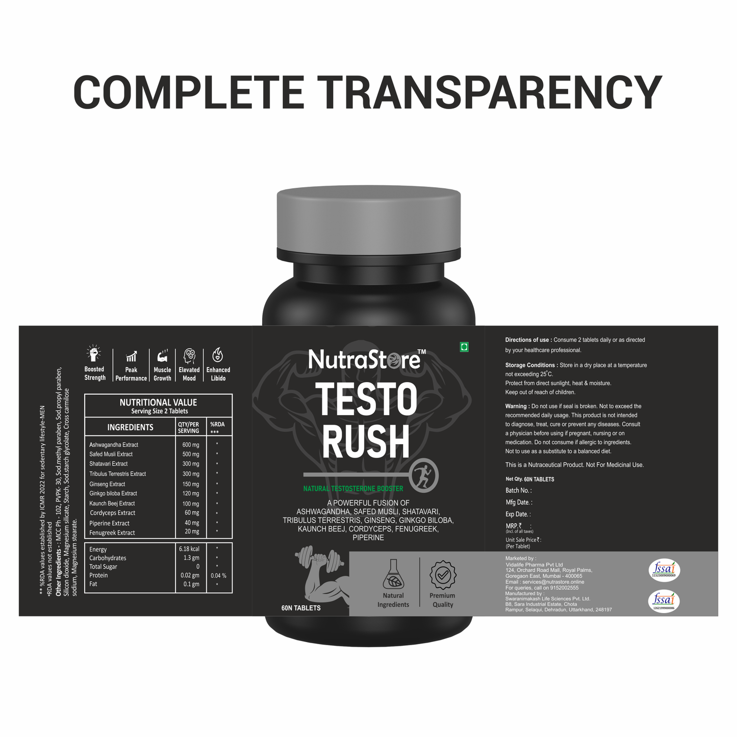 NutraStore Testo Rush is a natural testosterone supplement that drives strength and performance and made for man who refuse to slow down.