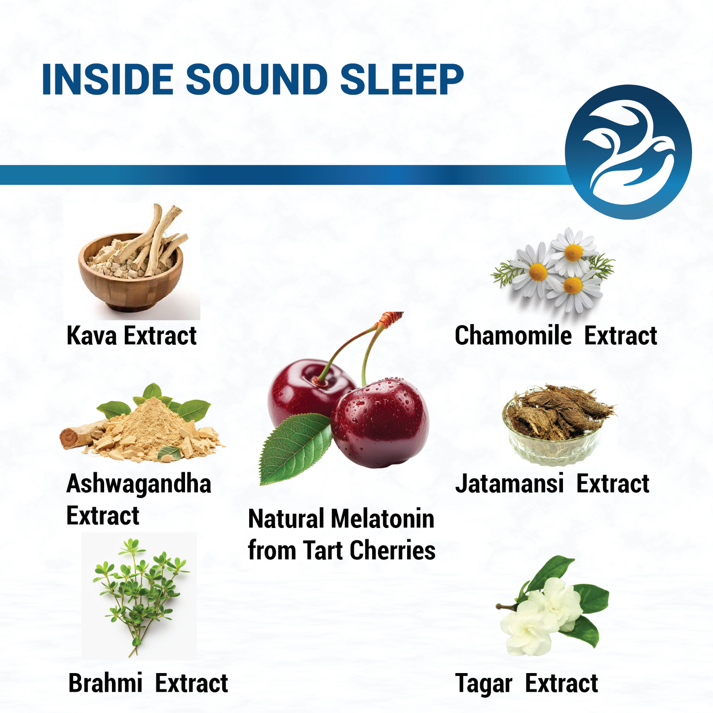 NutraStore Sound Sleep is a natural sleeping tablets with 5mg melatonin and natural herbs for stress relief deep sleep.