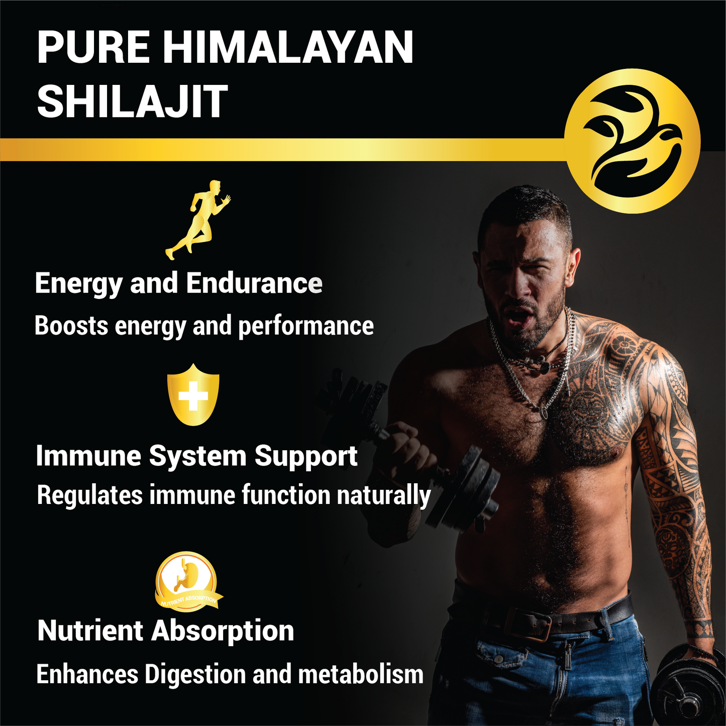Unleash your true potential with NutraStore Shaktiras Shilajit Gold—India’s trusted pure Himalayan shilajit resin, enriched with 24K gold to fuel your strength, stamina, vitality and mental clarity for peak performance.
