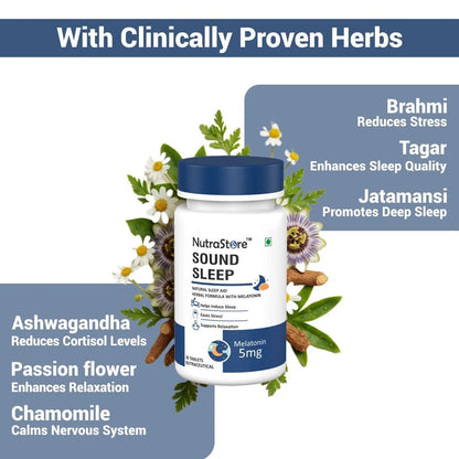 NutraStore Sound Sleep Natural Sleep Aid for Deep Rest