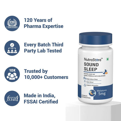 NutraStore Sound Sleep Natural Sleep Aid for Deep Rest
