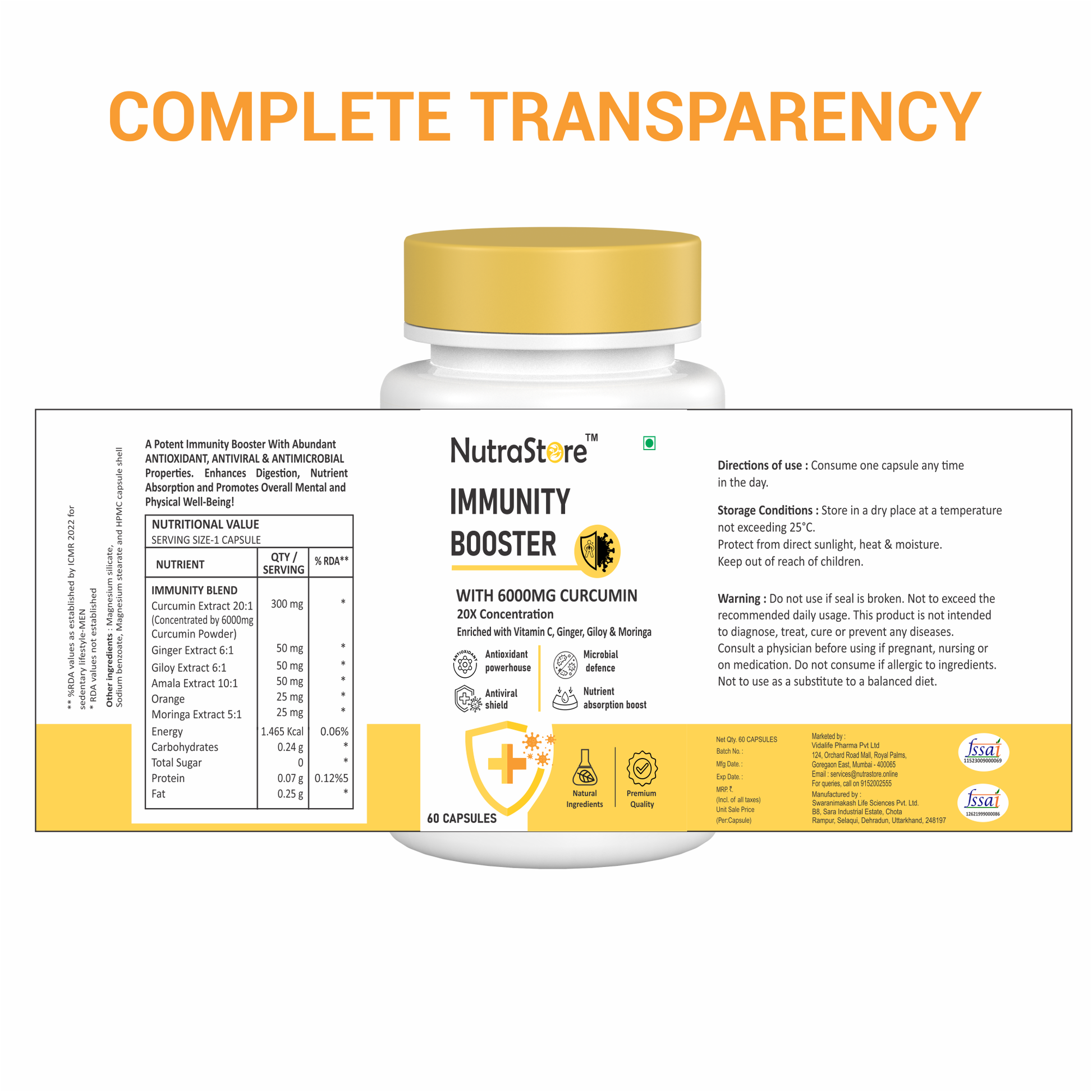 NutraStore Immunity Booster is a natural immunity booster which helps with cough, cold, seasonal sickness and sinus headache.