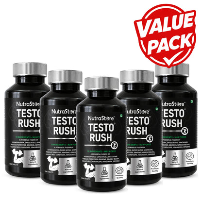NutraStore Testo Rush | Performance Support Supplement with Ashwagandha & 9 Powerful Herbs | Energy & Stamina Support