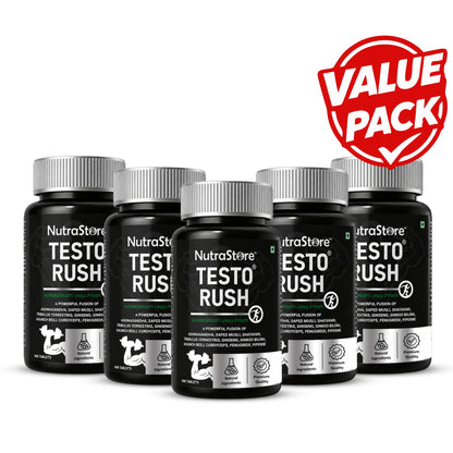 NutraStore Testo Rush | Performance Support Supplement with Ashwagandha & 9 Powerful Herbs | Energy & Stamina Support