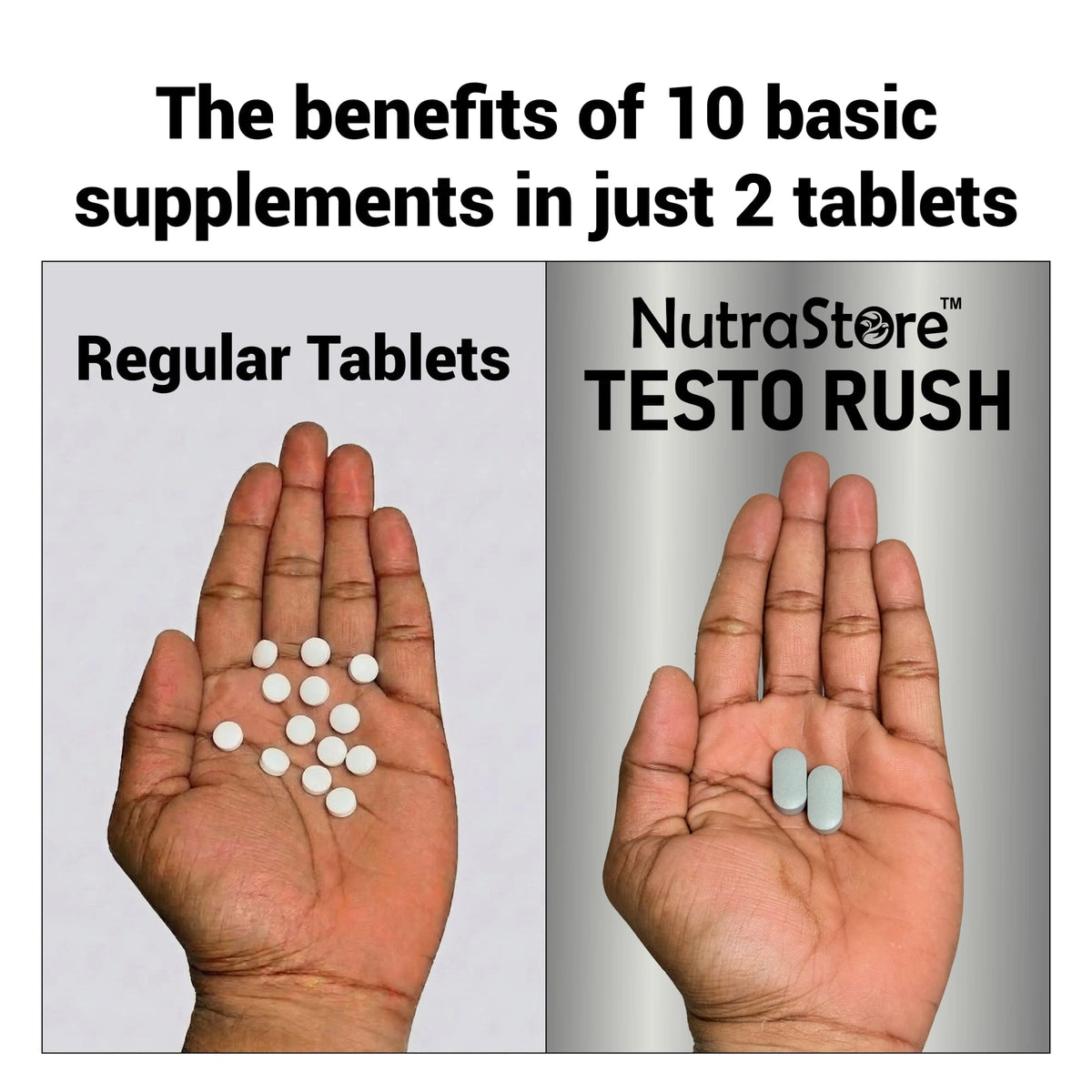 NutraStore Testo Rush | Performance Support Supplement with Ashwagandha & 9 Powerful Herbs | Energy & Stamina Support
