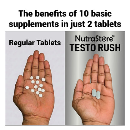NutraStore Testo Rush | Performance Support Supplement with Ashwagandha & 9 Powerful Herbs | Energy & Stamina Support