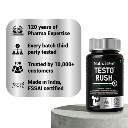 NutraStore Testo Rush Testosterone Booster Tablets