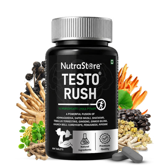 NutraStore Testo Rush | Performance Support Supplement with Ashwagandha & 9 Powerful Herbs | Energy & Stamina Support