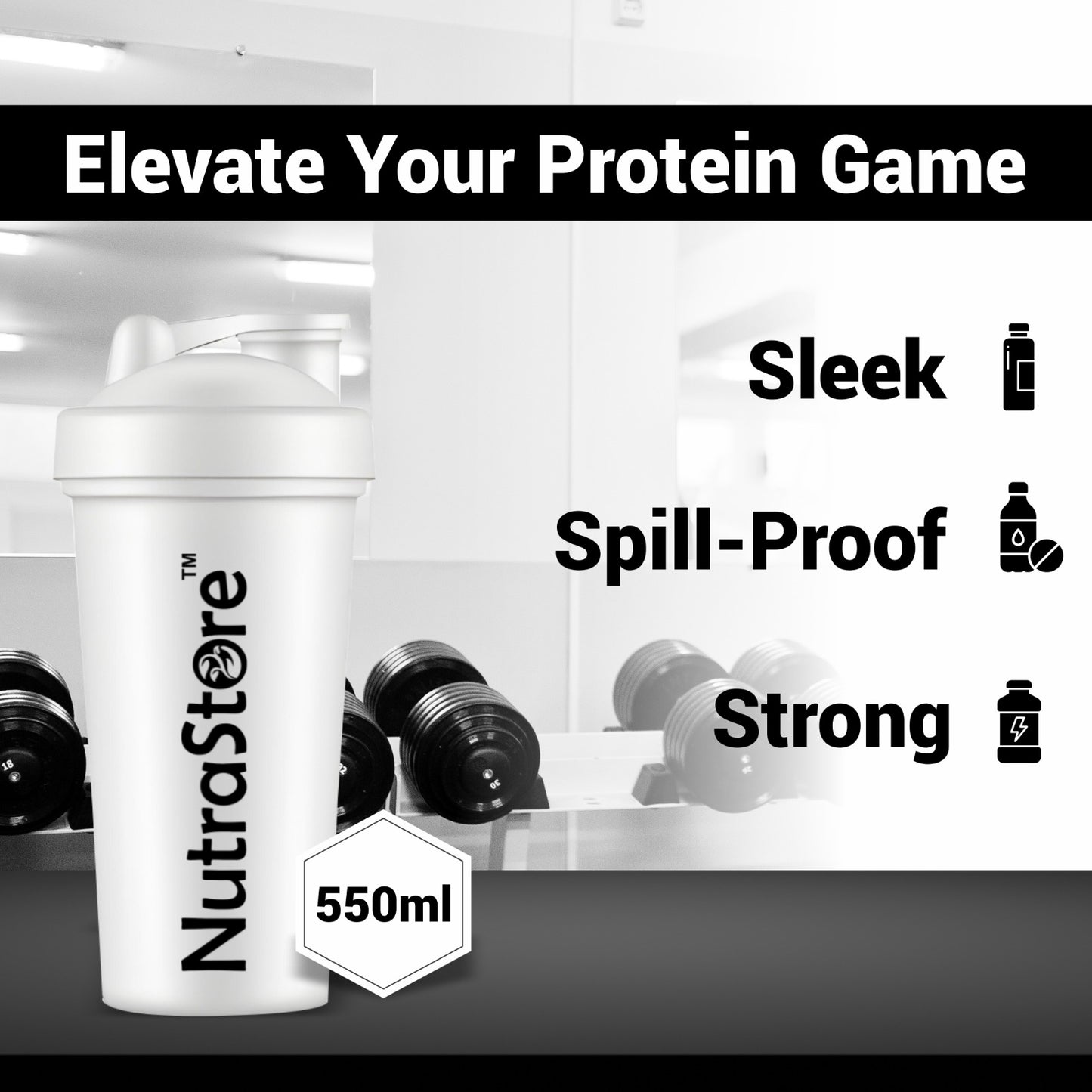 NutraStore Shaker Bottle